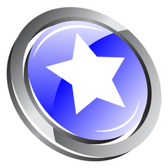 3d button with star
