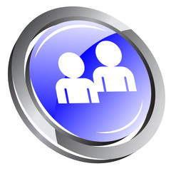 3d glossy button with buddy icon