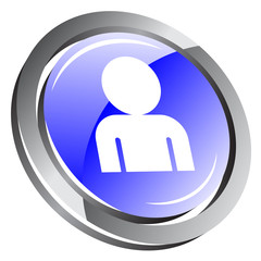 3d glossy button with buddy icon