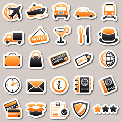 transportation Orange Stickers
