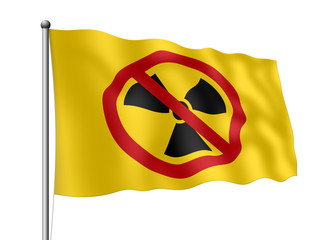 Flagge gegen Kernenergie © mirkomedia