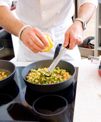 Chef preparing food