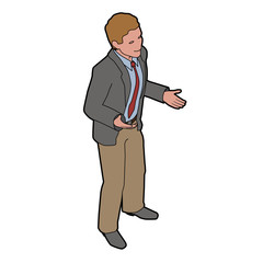 isometric man