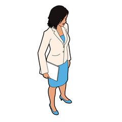 isometric woman