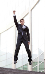businessman jumping