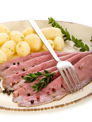 roast beef with potatoes