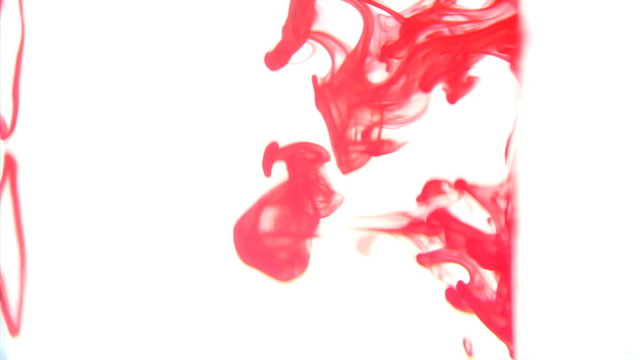 Isolated video shot of paint splashing