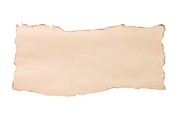 Aged vintage paper isolated on white