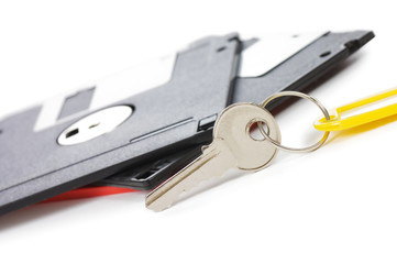 Floppy disks isolated on white background
