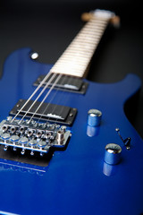 Fototapeta na wymiar blue electric guitar