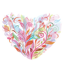 Abstract floral heart.