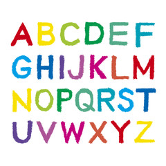 クレヨンのアルファベット 大文字