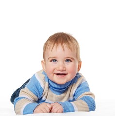 Adorable baby isolated on white