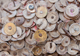 Coins offered to god for tooth ache - Bangemudha, Nepal.