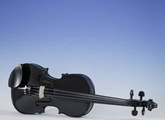 Violin on blue background