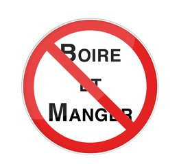 interdit de boire et manger