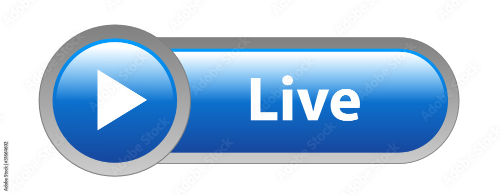 Poster live web button (watch play view video media player icon key go)