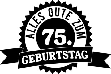 Alles Gute zum 75. Geburtstag
