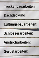 Obraz premium Baustellenplakat