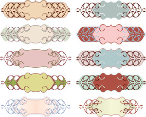 frame for the invitation, the label in an ornamental style