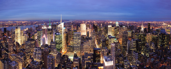 Naklejka premium Nowy Jork Manhattan Times Square w nocy