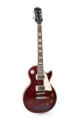 Naklejka premium Musical guitar isolated on the white background