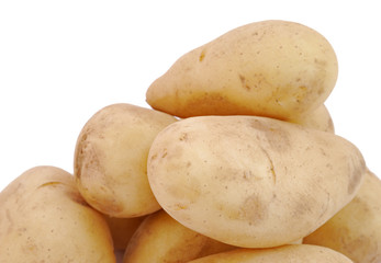 Potatoes isolated on white background