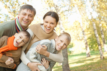 portrait of a happy family