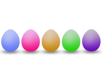 five colour eggs