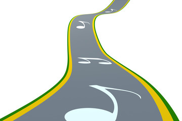 The road with Musical Notes
