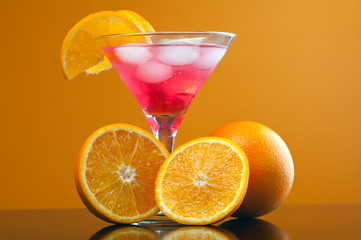 tropical  red cold cocktail