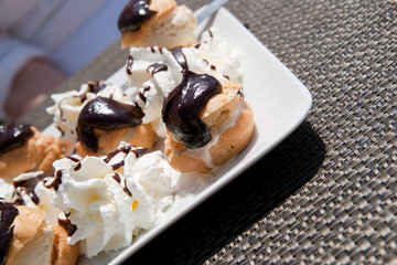 profiterroles aux chocolat