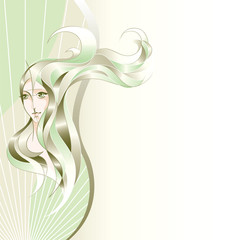 Beauty fashion girl head