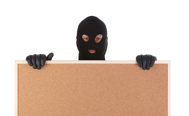 bandit with corkboard