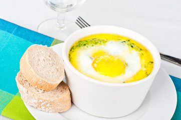 Spinach baked egg