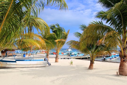 Puerto Juarez Cancun Quintana Roo tropical boats