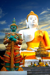 Obraz premium Protected the buddha by thai giant.