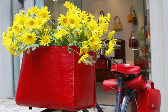 Bicicletta con fiori
