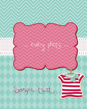Greeting baby card - with place for your photo and text