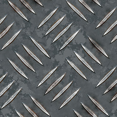 Scratched and Dirty Diamond Plate Background