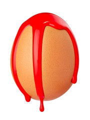 Fototapeta premium egg food paint leaking easter