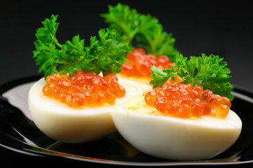Appetizers with caviar