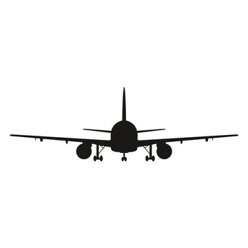 Airplane vector shadow silhouette stickers