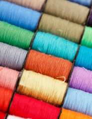 bobbins of lurex thread
