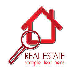 Real estate detectives company design elements