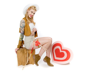 Pinup Model Cowgirl