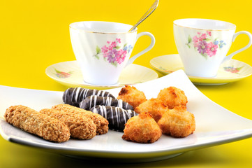 Biscuits and two cups