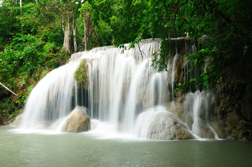 Fototapeta na wymiar Waterfall in Kanchanaburi, Thailand