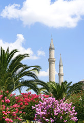 Fototapeta na wymiar minarety Hagia Sophia, Istambul