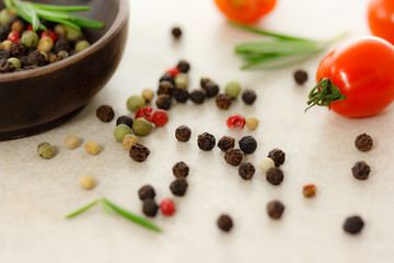 tomatoes with rosemary and peppercorn